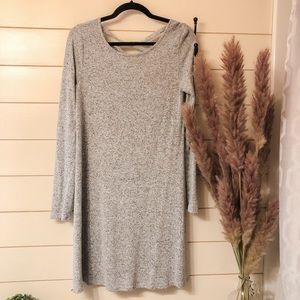 Soft casual grey sweater dress